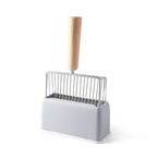Wood Handle Metal Cat Litter Shovel